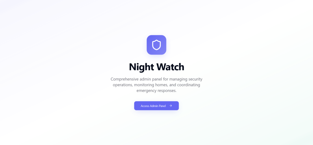 Night Watch - Admin Panel